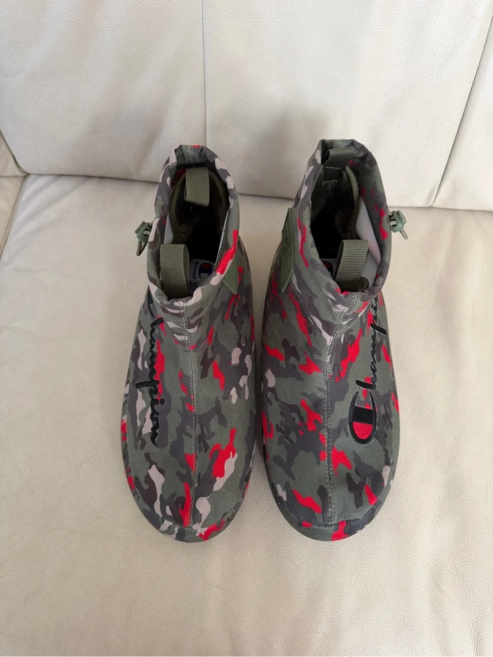Champion  Waterproof Camouflage Boots in Green & Red